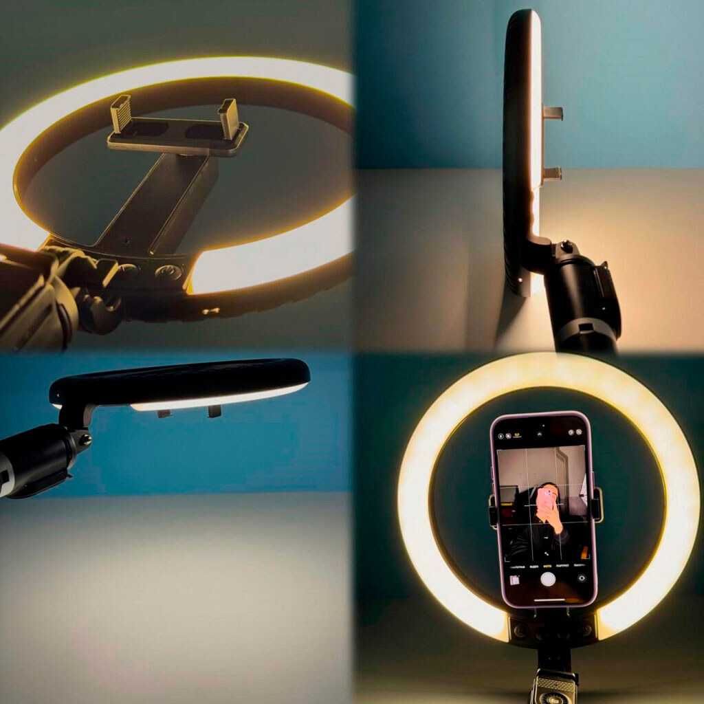 LED ринг лампа, статив, селфи стик,  монопод, 10", Bluetooth shutter
