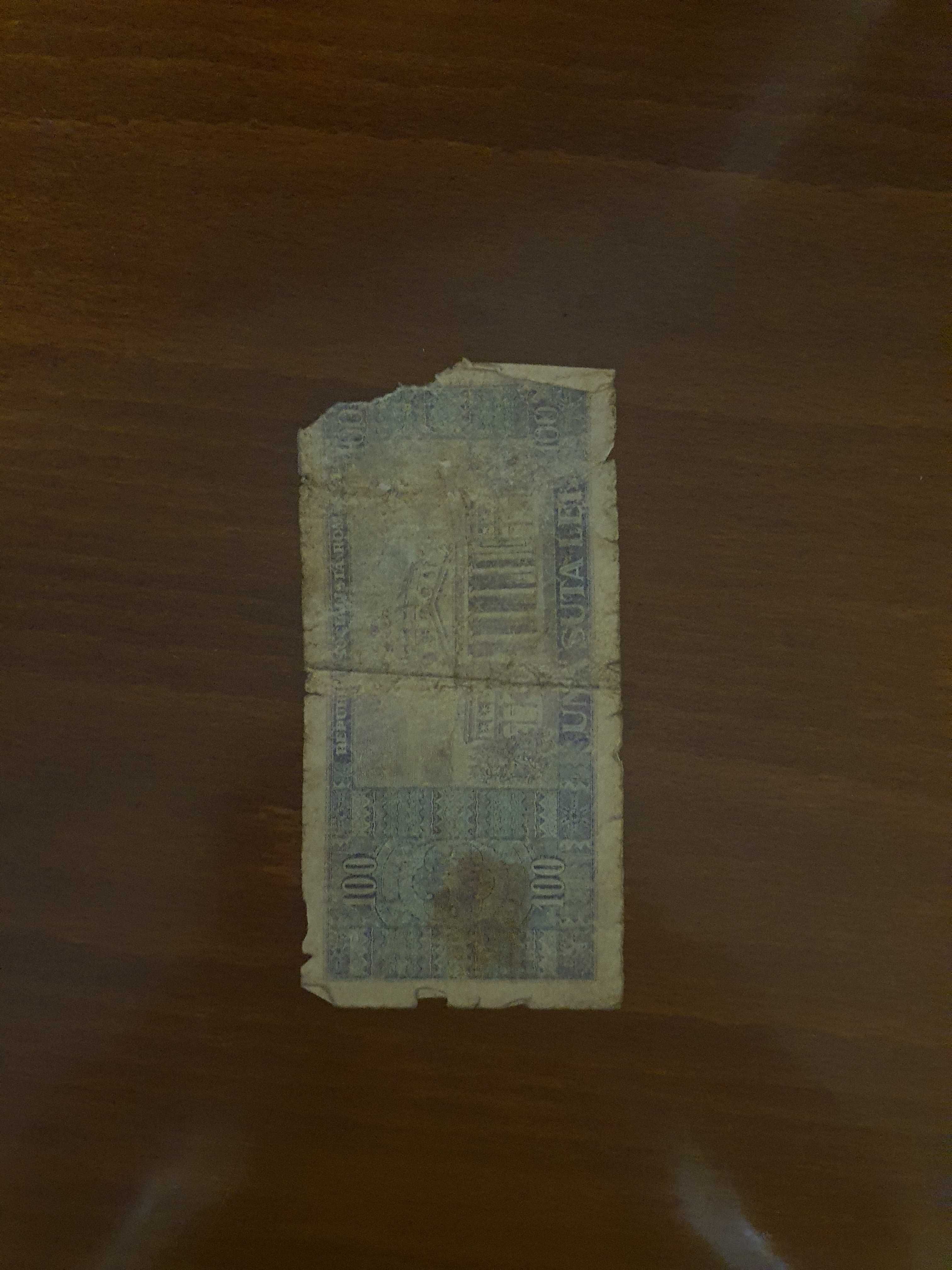 Bancnota 100 din anul 1966