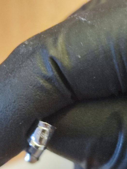 Blackfriday-Cruce din aur alb 14K,1.03 grame – vintage, cu urme de uzu