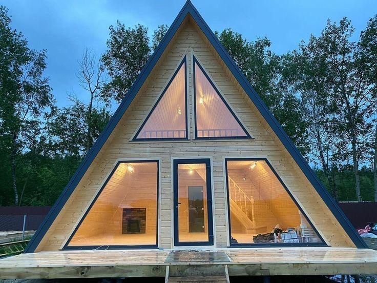 Cabane din lemn tip A, Terase