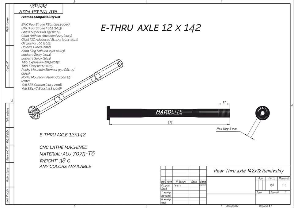 Ax MTB butuc spate 12x142, 12x148 (boost), 30-33 gr.