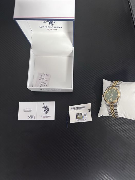 Premium мъжки часовник U.S. Polo Assn. (Златно/Сребрист)