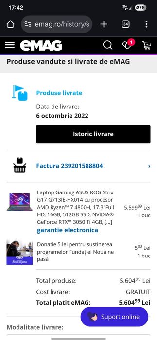 Laptop Asus Rog  Strix G17  Gaming