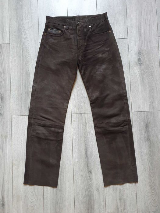 Pantaloni de piele BUFFALO (rock, motor) - Marimea 33 (Talie 84 cm)