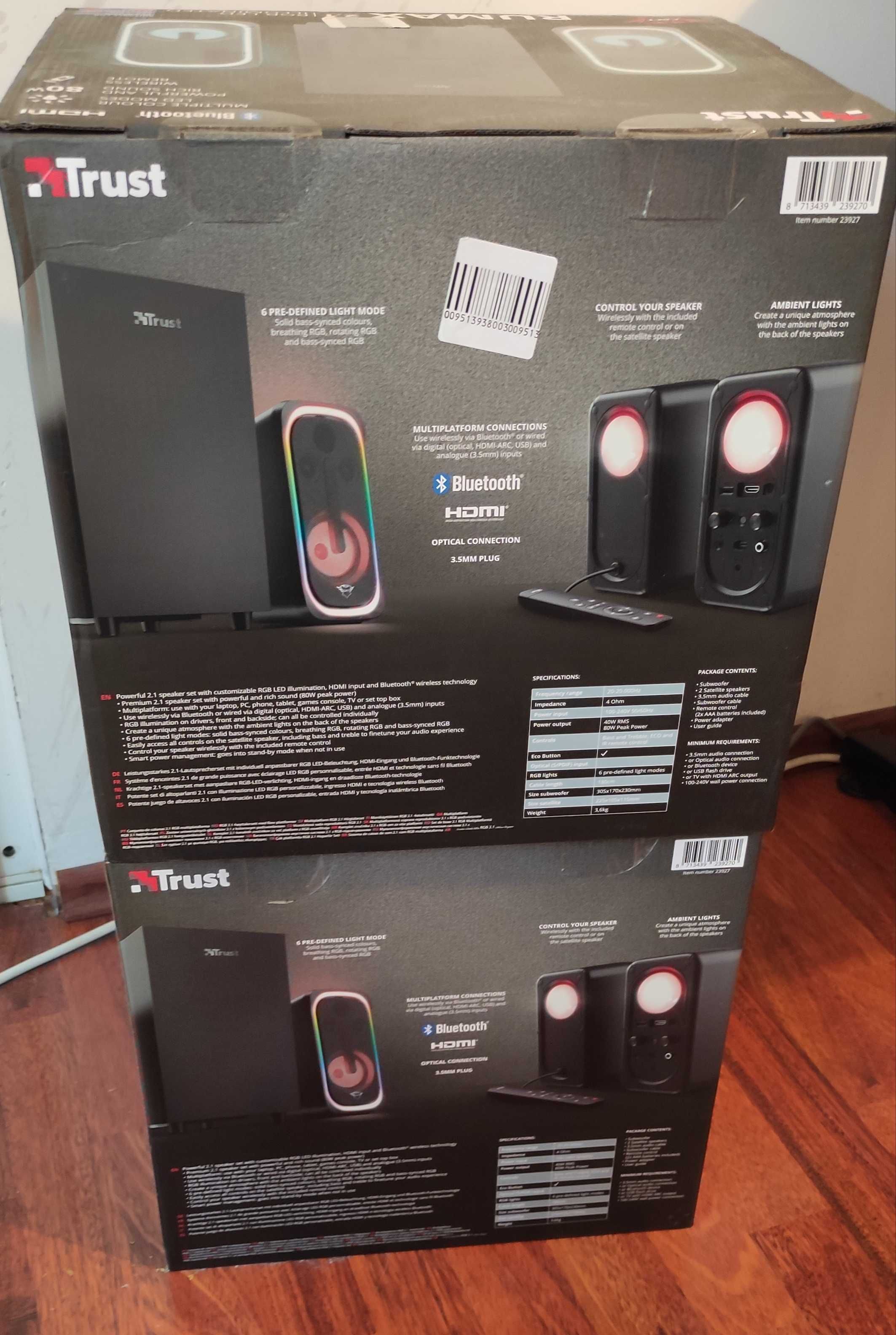 Boxa gaming Trust GXT 635 Rumax, 2.1, 40W RMS, sigilata.