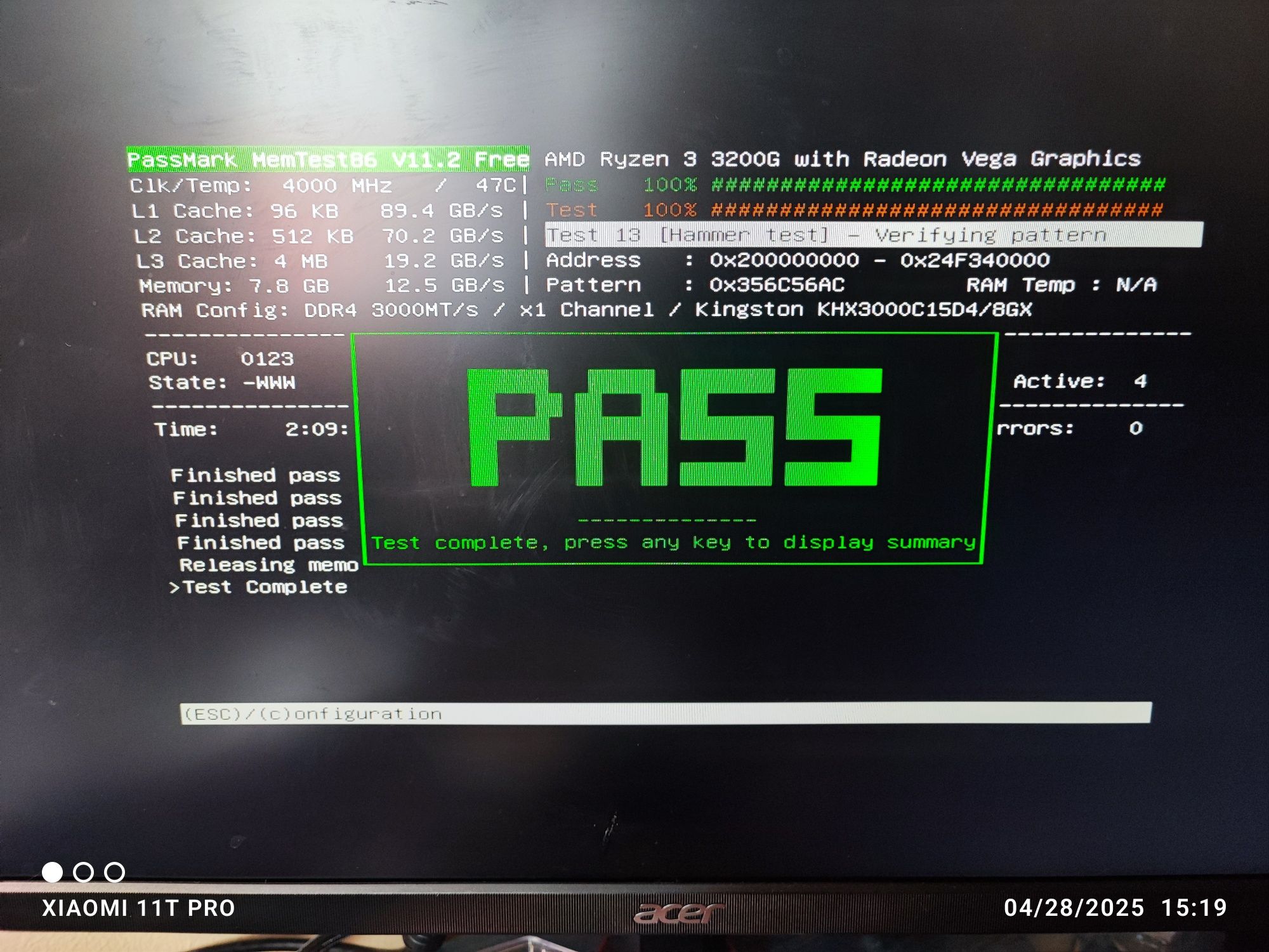 Memorie RAM 8 GB DDR4