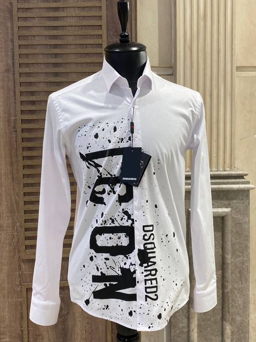Dsquared2 мъжка бяла риза ICON • всички размери
