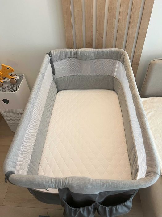 Детска кошара Co-Sleeper с люлка Lionelo Leonie, Grey Sand