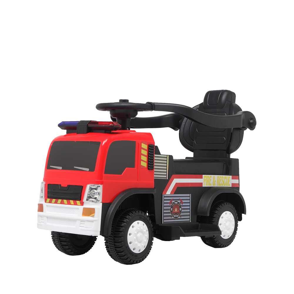 Camion cu maner 3 in 1 Kinderauto FireTruck 30W 6V, scaun tapitat,