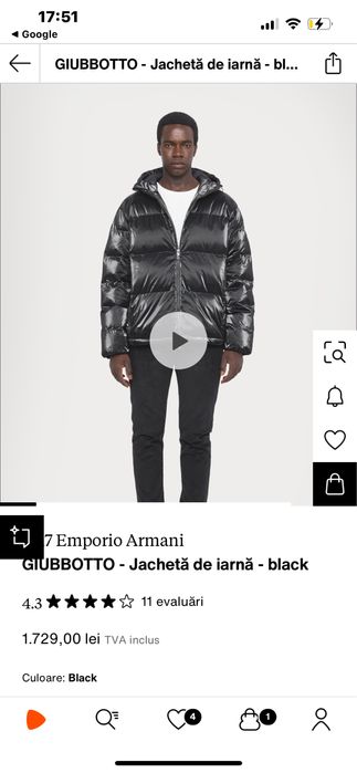 Geaca emporio armani noua