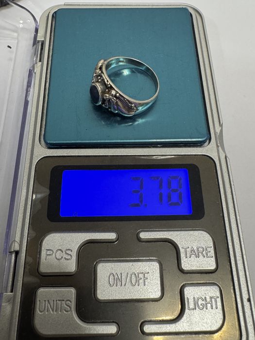 Inel vechi, argint 925 cu piatra lapis lazuli. Vintage