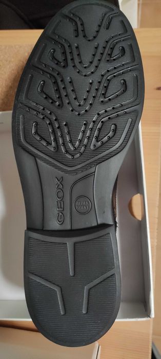 Geox, Нови кожени обувки Brogue Dublin, Мъжки, Черни, 42
