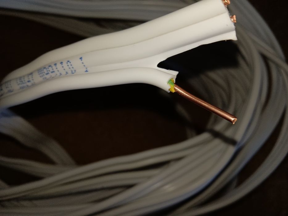19 Metri cablu electric plat din cupru 3x2,5mm