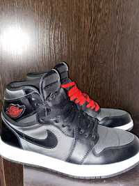 Jordan 1 High Retro “Black Satin/Gym Red”