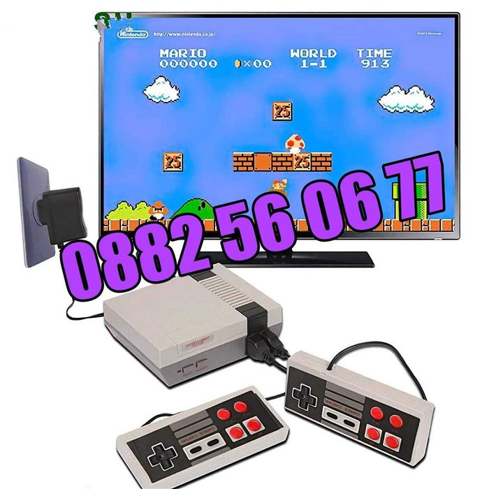 Телевизионна игра с вградени 620 игри, ретро тв игра с два джойстика