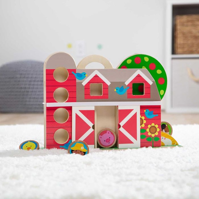 Дървена играчка Ферма с животни GO Tots плевня Melissa & Doug