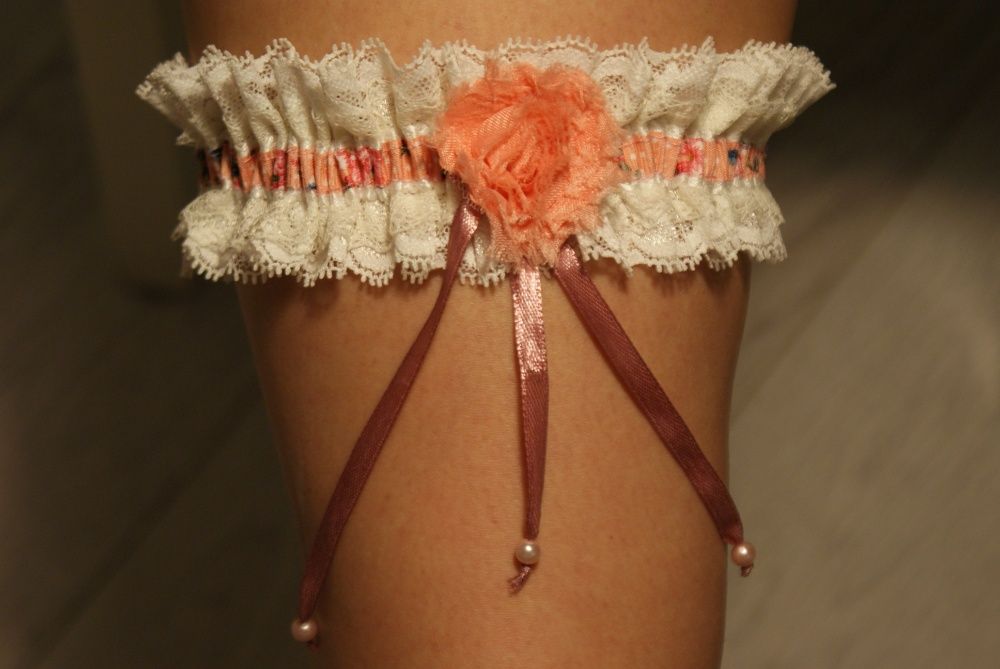 Jartiera mireasa NOUA hand made 100% in Romania Bridal garter