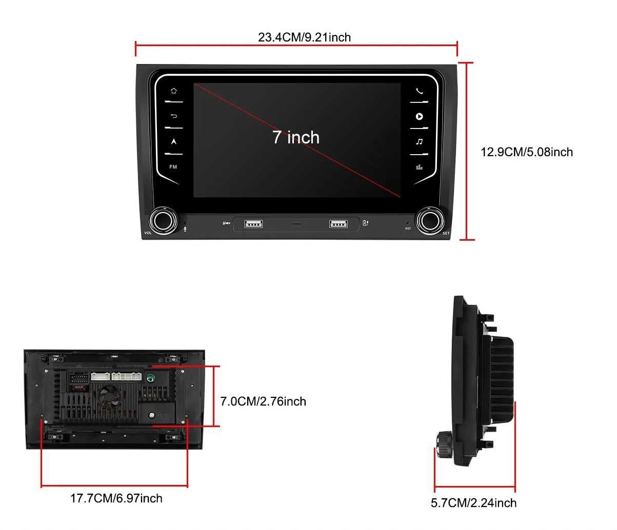 Мултимедия за Audi A4 B6 B7 RS4 навигация Android плеър 2DIN A4 Ауди