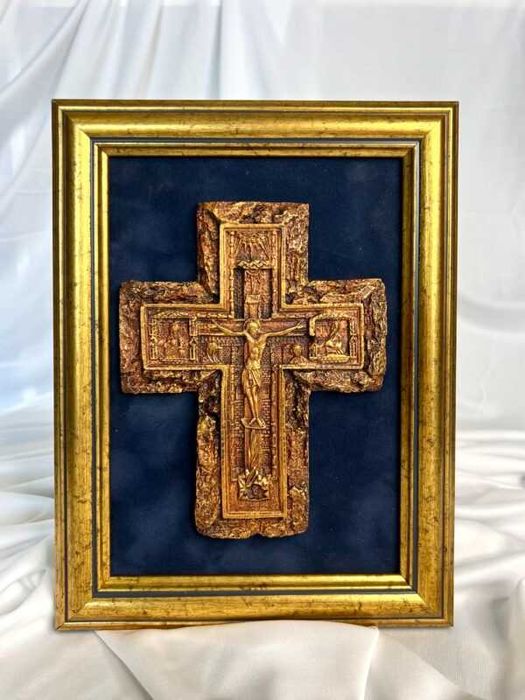 Icoane Artizanale din Ceramică cu Foiță Aurie – Cadou Paște