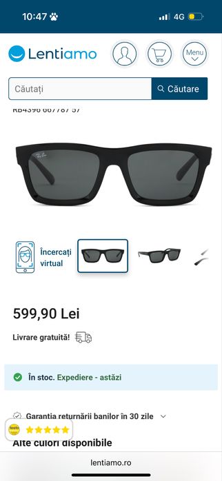 Band ochleari soare RayBan unisex originali cumparati din Italia