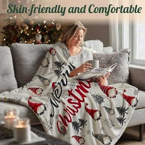 Нова завивка Коледно одеяло 50x60 меко топло празничен дизайн еленчета