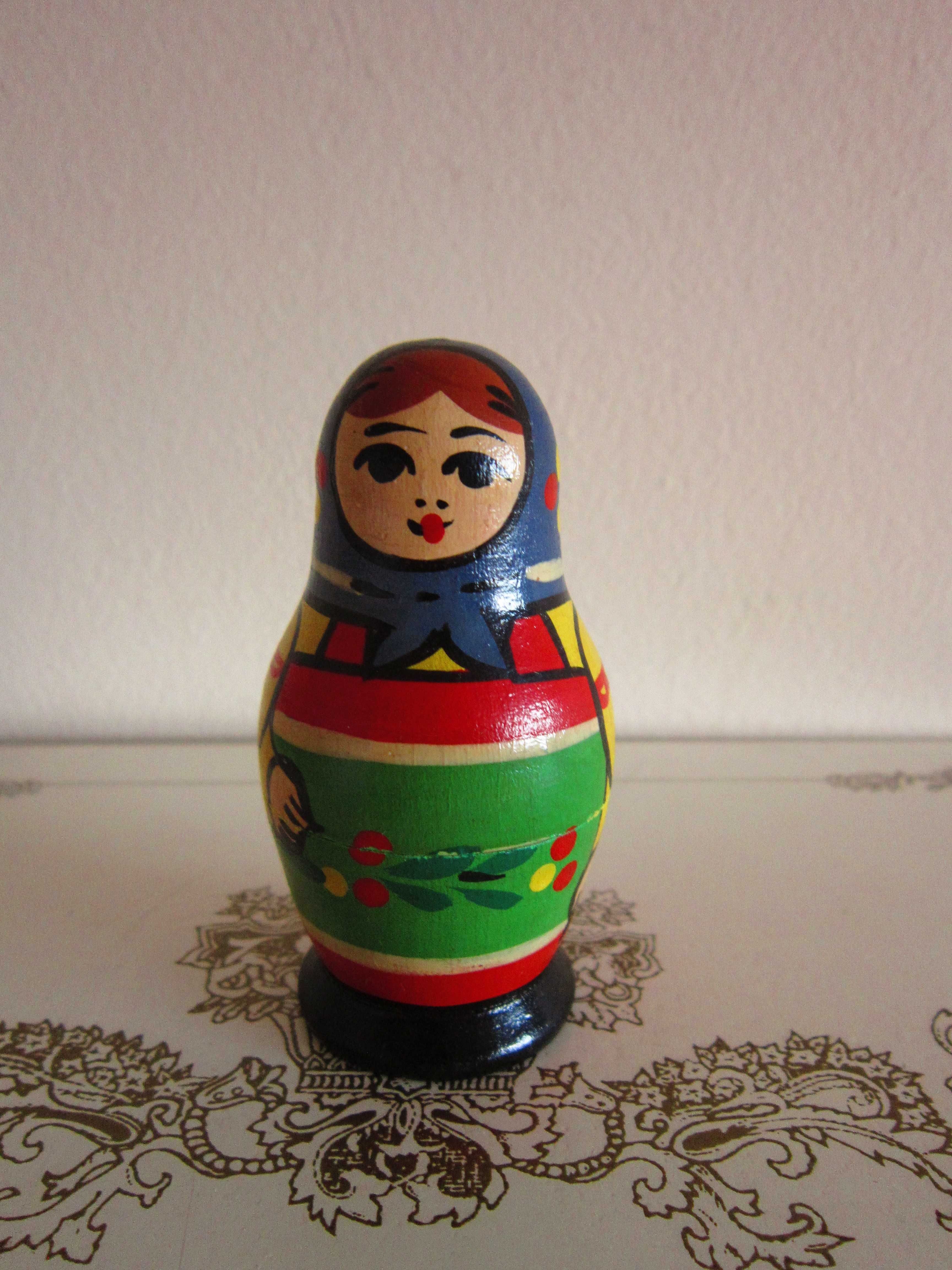 Matrioska de colectie miniatura handmade Rusia'70 cadou inedit