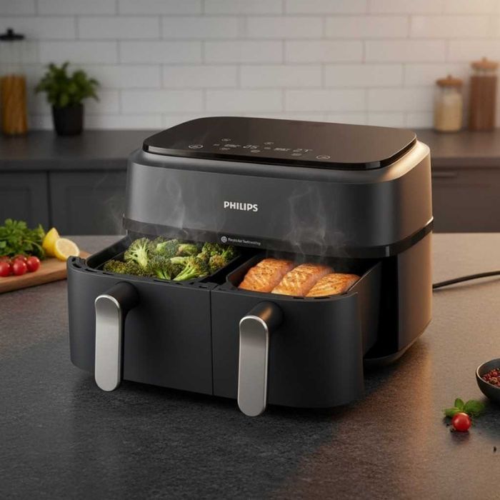 Philips Airfryer 3000 Dual Basket – 9L, 2750W, RapidAir