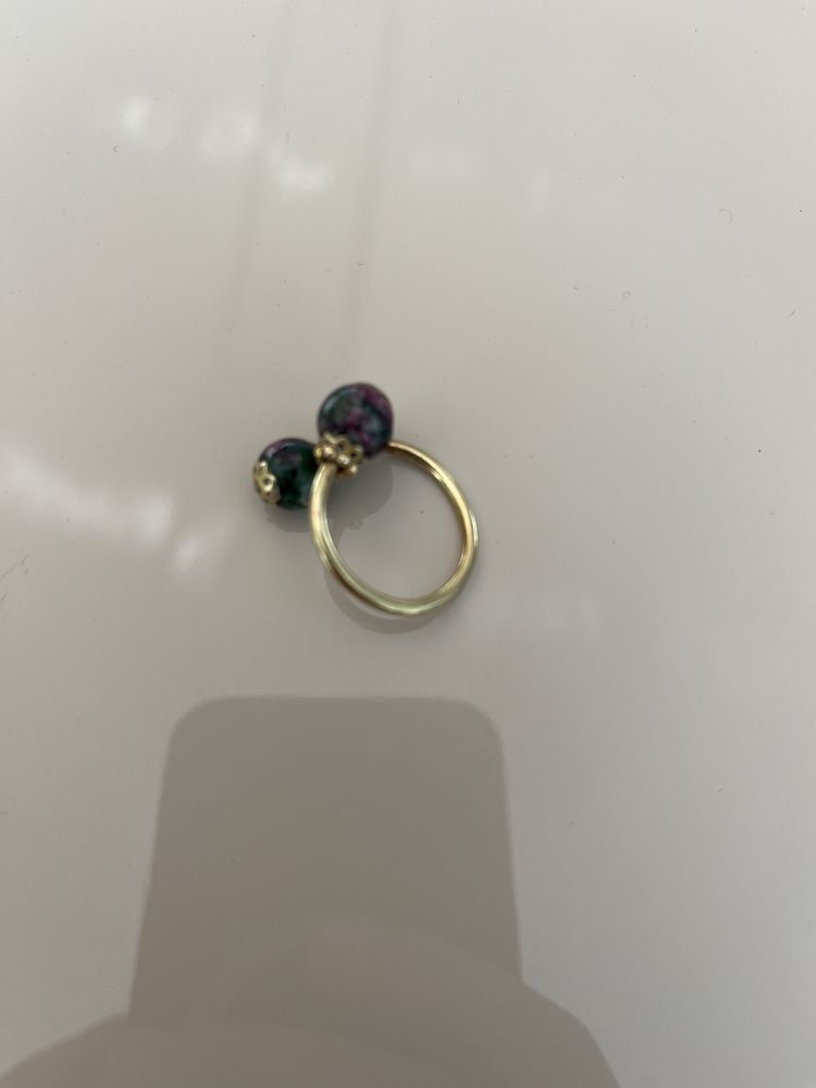 Стар дамски пръстен цоизит green ruby zoisite