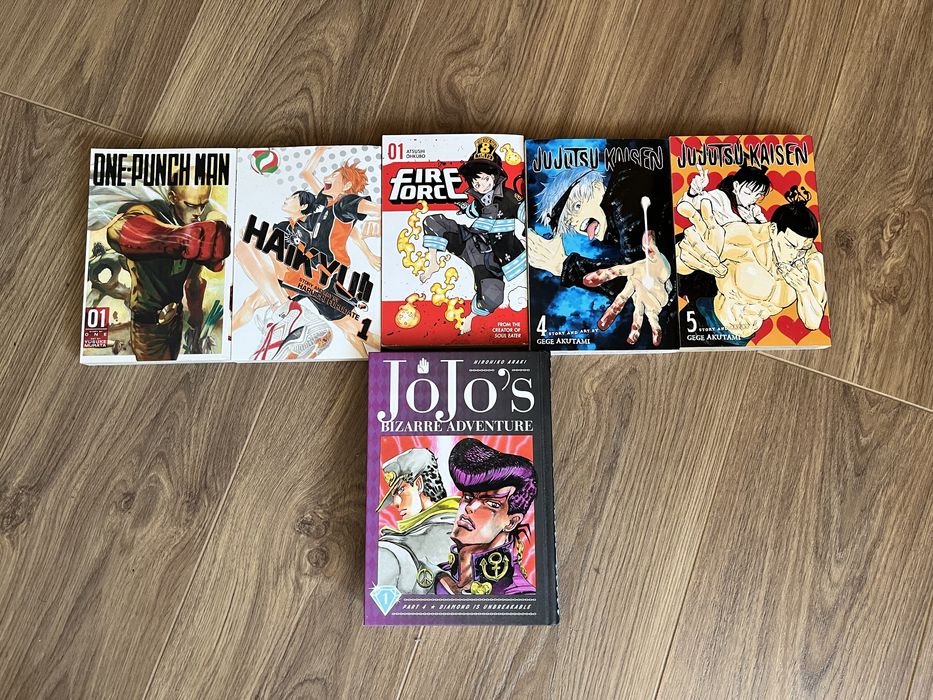 Манга- Chainsaw man, Attack in titan, Jojo тн.