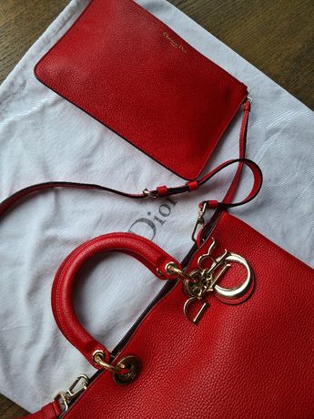 Сумка Christian Dior Vintage Diorissimo RED LEATHER