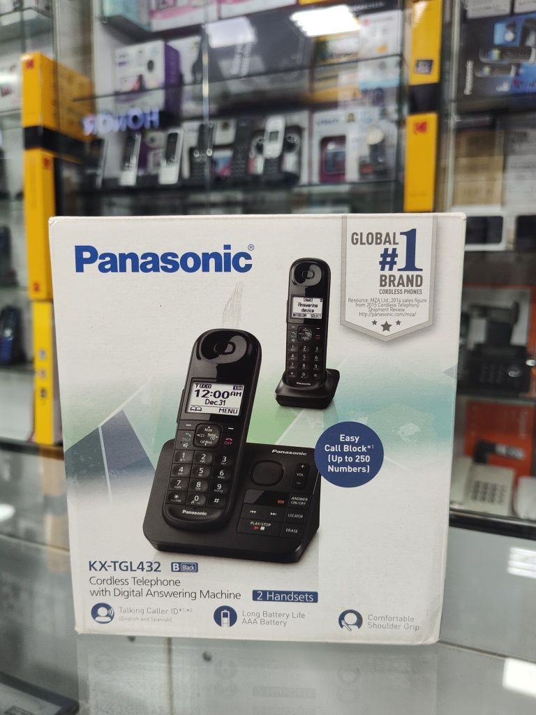 Радиотелефон Panasonic KX-TGL432 с двумя трубками и автоответчиком