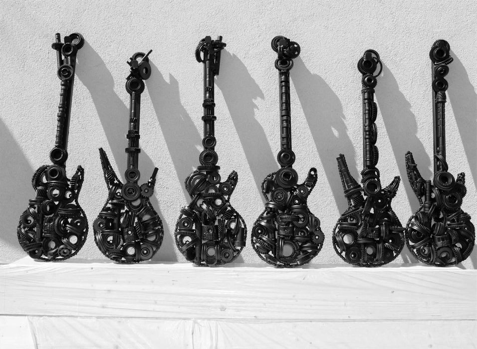 Chitare stil industrial, steampunk, cadou ideal rock,moto,pub,locatii