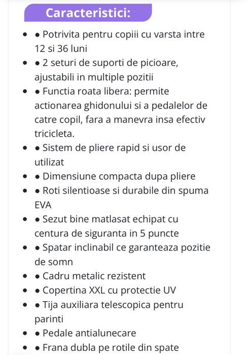 Tricicleta Rito Plus Qplay