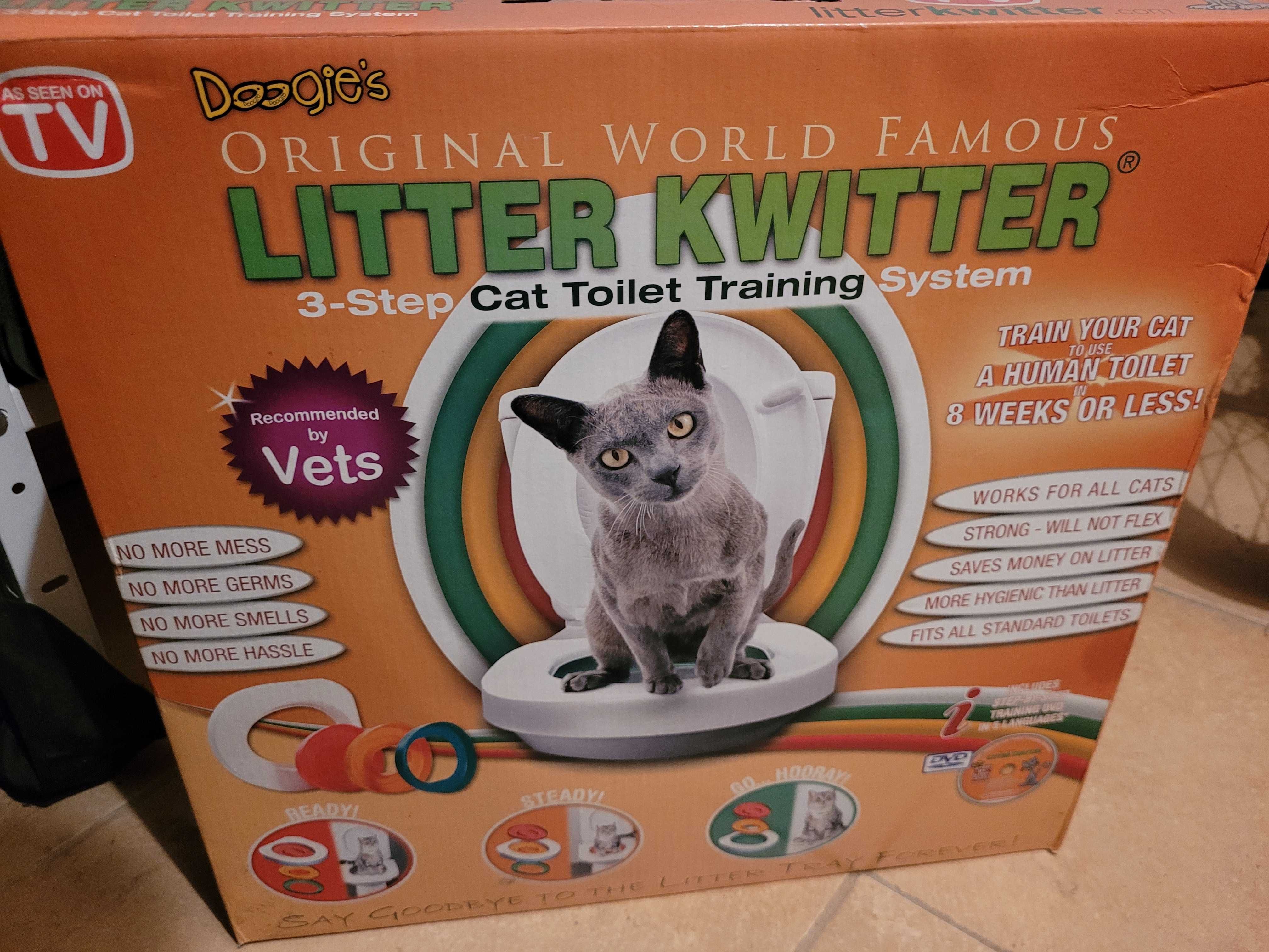 Продавам комплект за обучение за тоалетни навици на котка