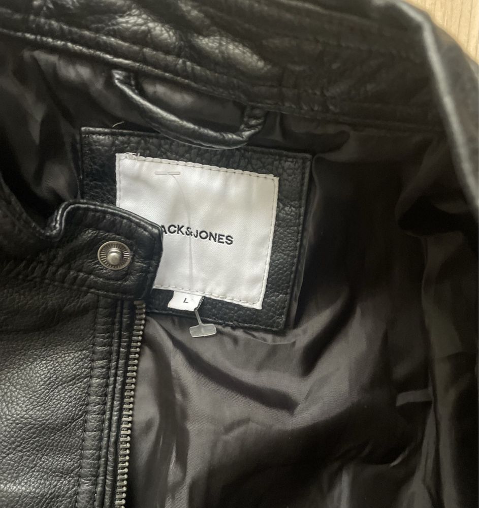 JACK & JONES / мъжко кожено яке L