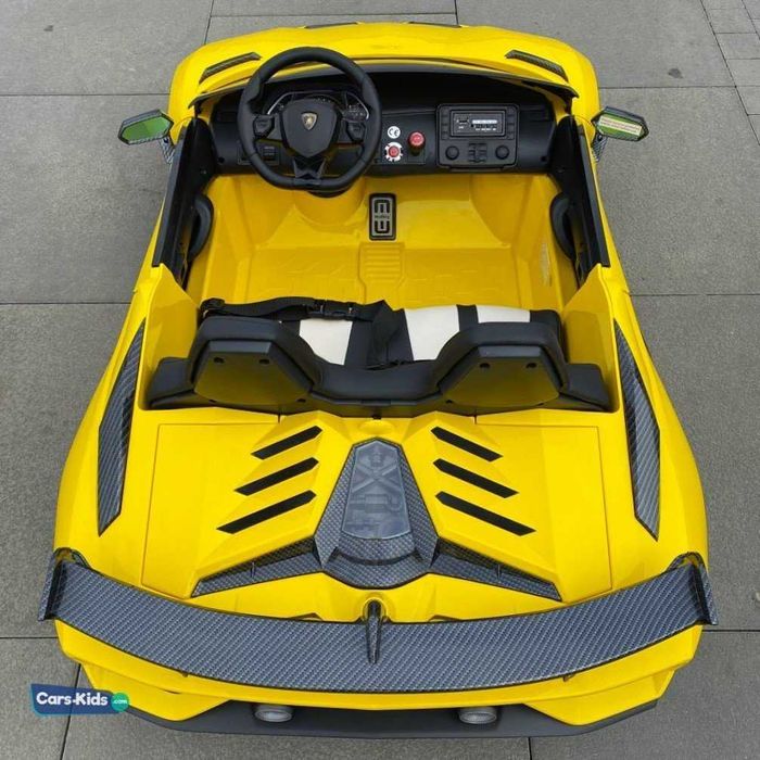Электромобиль Lamborghini Aventador SVJ Drift Yellow Carbon