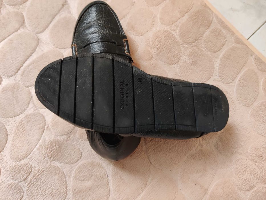 Дамски мокасини естествена кожа