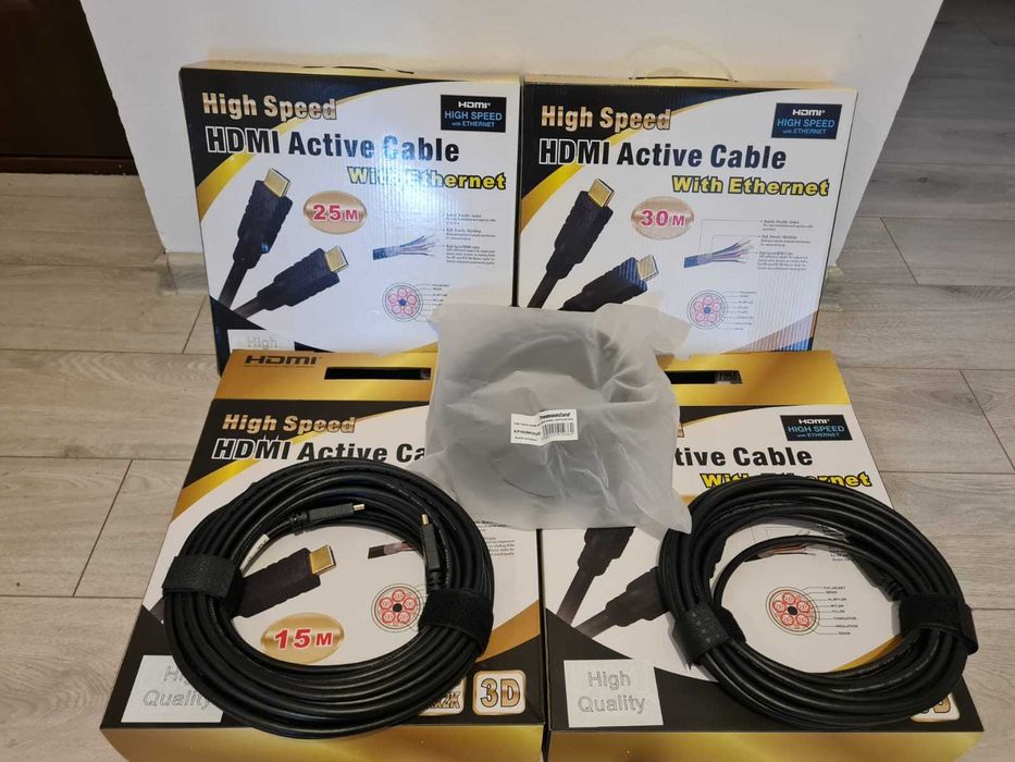 Cablu HDMI 25 m 4K 3D HIGH SPEED - nou sigilat (garantie)