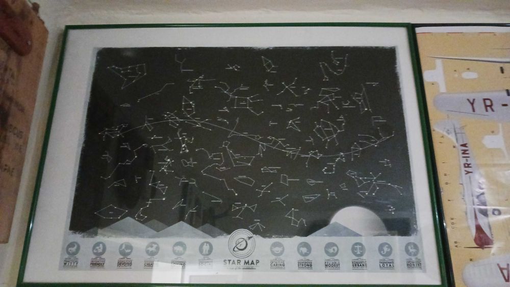 Star Map 62cm x 43cm cu rama