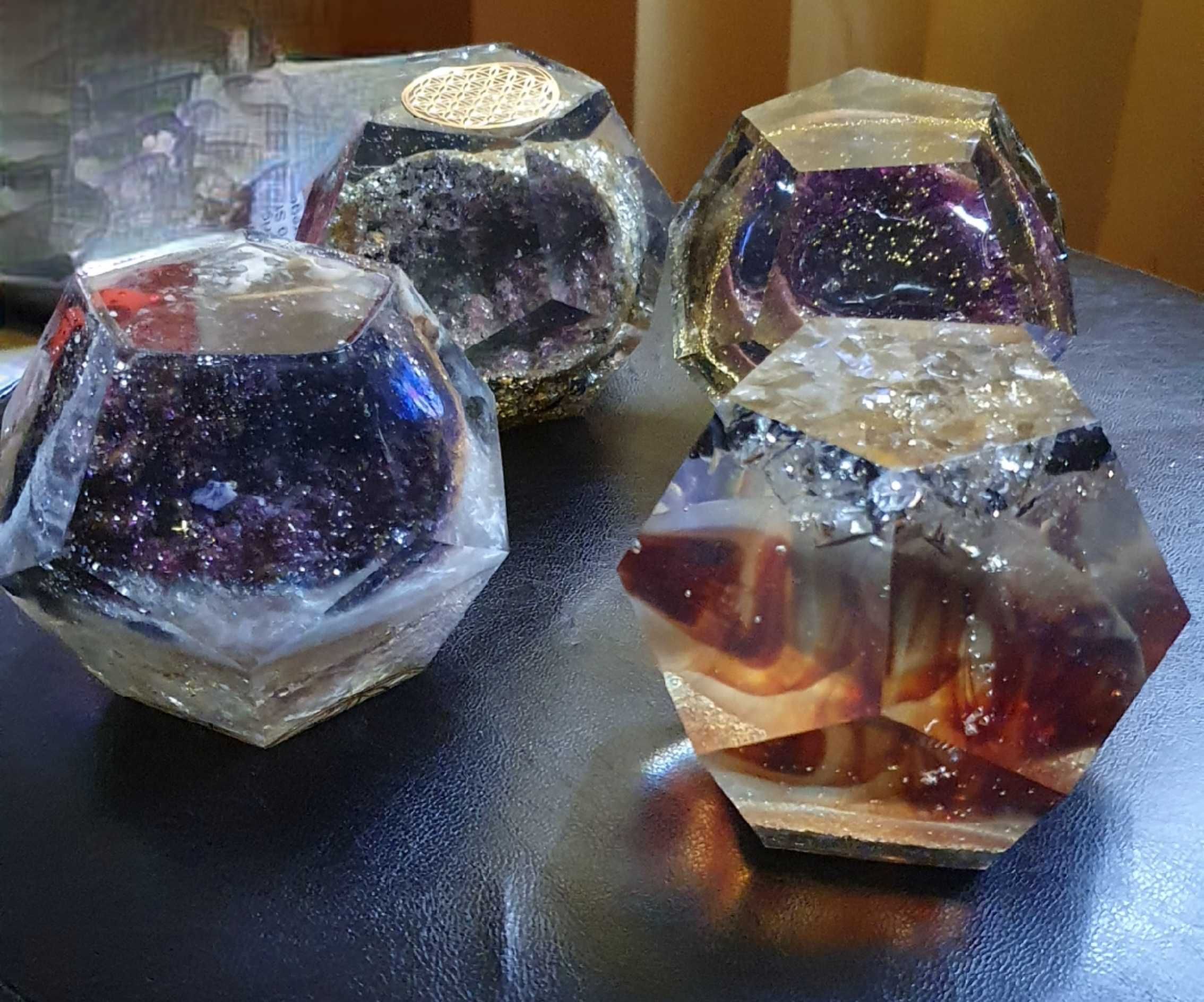 Sfera geometrica/ pentagon - orgon 4 inch, 10cm, handmade