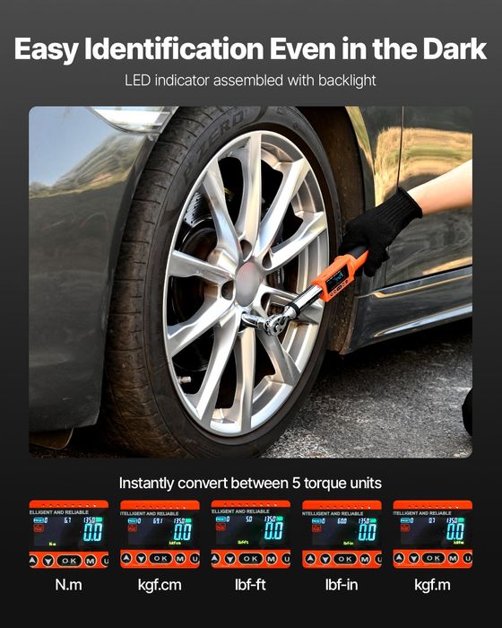 Cheie Dinamometrica Digitala,3/8 inch,0-135 N.m,72 dinti