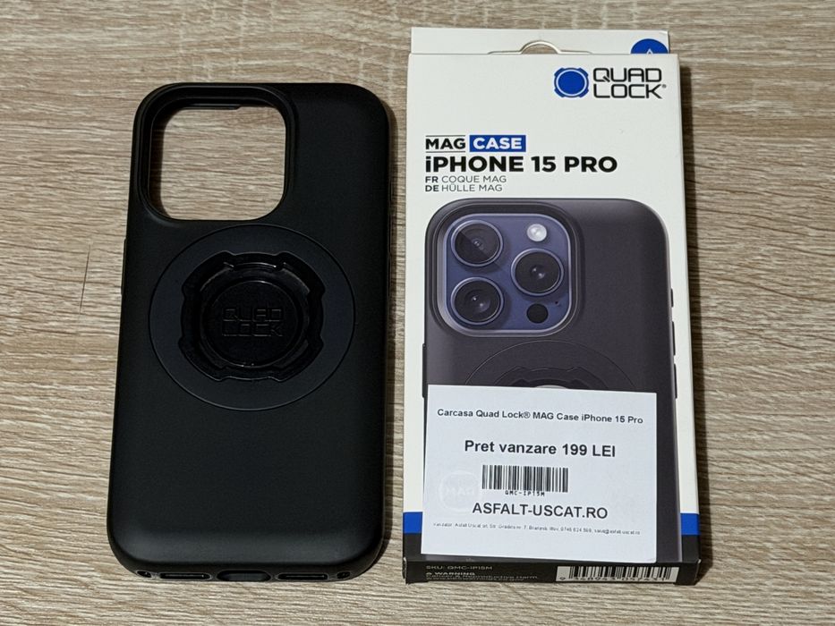 Carcasa Quad Lock MAG Case iPhone 15 Pro ca noua