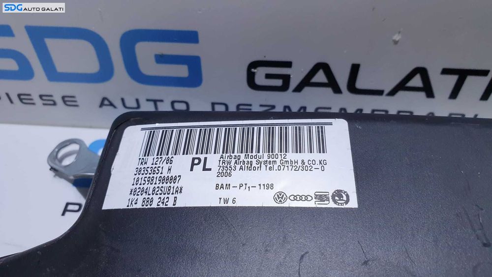 Airbag Lateral Scaun Pasager Dreapta Fata Seat Leon 1P 2006 - 2013 Cod 1K4880242B