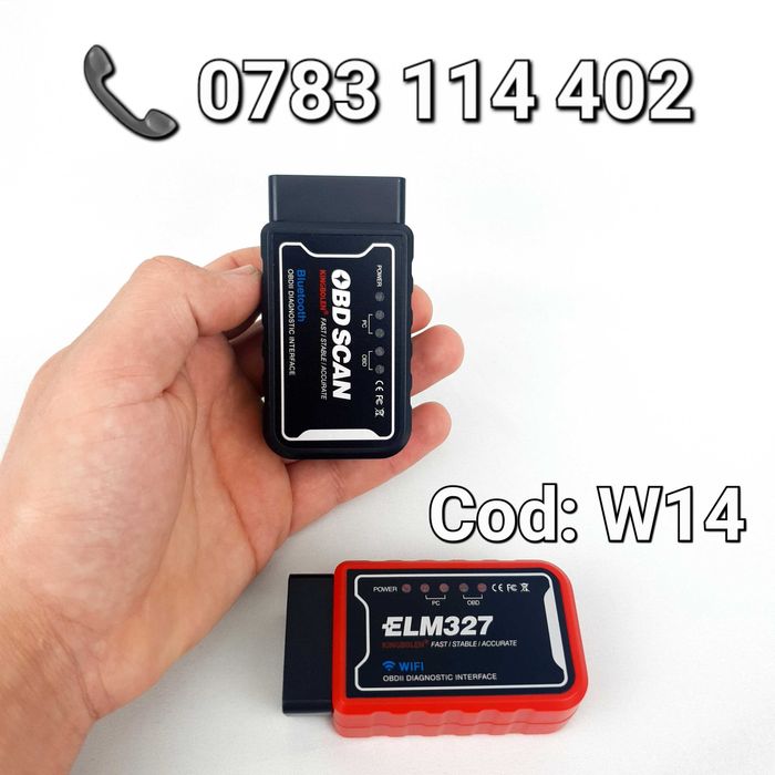 Adaptor-Tester ELM327-Diagnoza Autoturisme-Multimarca-Bluetooth-HQ-W14