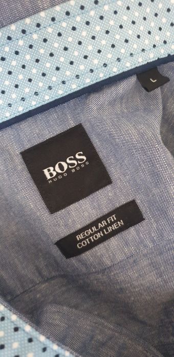 Hugo Boss Luka_2 Pique Cotton/Len Regular Fit/ L НОВО! ОРИГИНАЛНА Риза