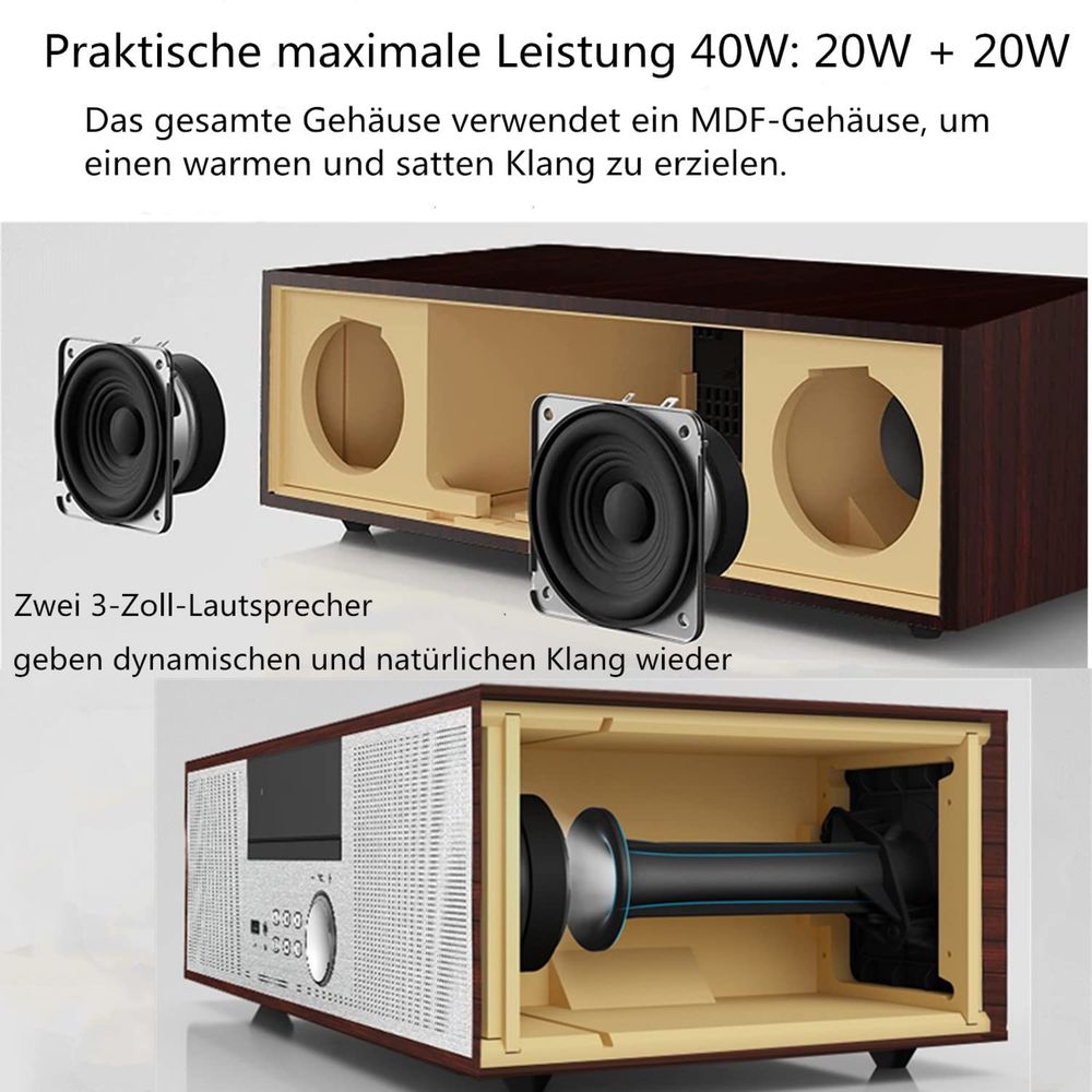 Винтидж домашна Hi-Fi Стерео система HANLIM HL-816 40W Bluetooth/CD/FM