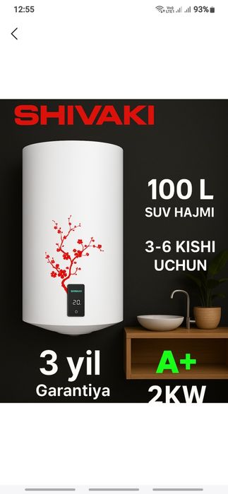 Shivaki  ariston 80 litr