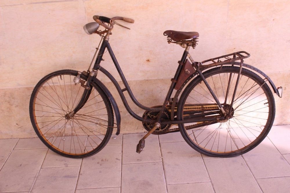 Borseta Cadru Bicicleta Gritzner WW1 din Piele cu Imprimeuri