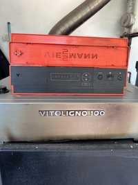 Centrala viessmann vitoligno 100, 40kw, puffer 800l, cos evacuare