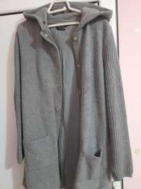 Massimo Dutti, haina stofa cu mâneci tricot, mărimea XL impecabilă.